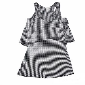 Dylan & Rose Tank Top Women’s S Black Striped 2 Piece Shirt Sleeveless Flowy